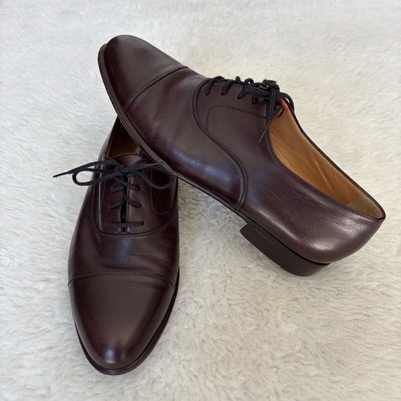 a. testoni Dark Brown Leather Men\'s Dress Shoes size 10 M main image 9